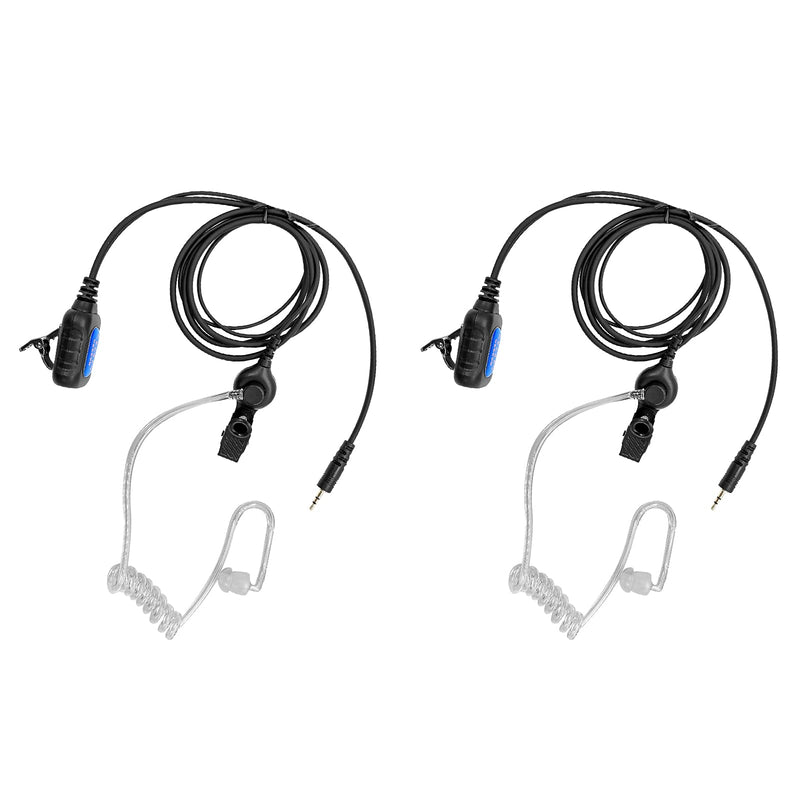 [Australia - AusPower] - RATAOK 2.5mm Jack Earpiece Acoustic Tube Headset Compatible with Baofeng BF-T3 BF-T4 with BellSouth T-388 Walkie Talkie Radio (2 PCS) 