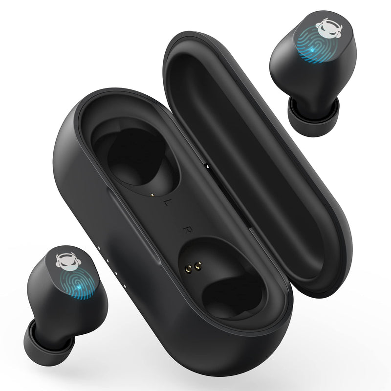 [Australia - AusPower] - True Wireless Earbuds Noise Cancelling With Mic, TWS Stereo Sport Bluetooth Headphones, Portable Charging Case 36 Hrs, Ideal Headset for Business, TV, Sleeping, Computer, iPhone, Android, Xbox One, PC 