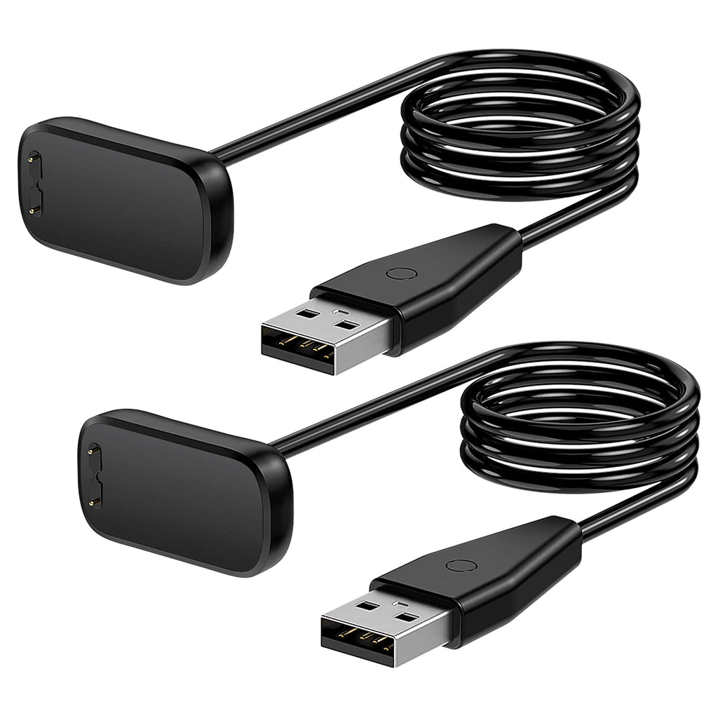 [Australia - AusPower] - 3.3FT Charging Cable for Fitbit Luxe/Charge 5, Replacement USB Charger Cord for Fitbit Charge 5/Luxe and Special Edition Smartwatch 2021, Support Charging, Data Transmission, Button Reset [2 Pack] 