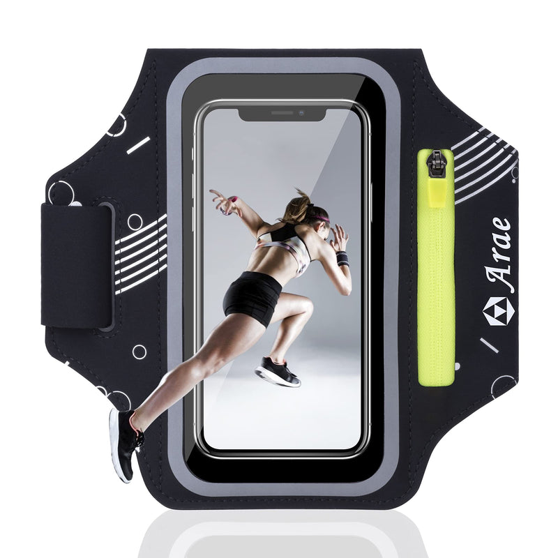 [Australia - AusPower] - Arae Running Armband Universal Cell Phone Holder for iPhone 13 Pro Max/13 Pro/12 /11/XR/XS/X/8, Galaxy S20 FE S21 S22 Ultra Up 6.5 inch Water Resistant Sports Phone Holder with Adjustable Strap 