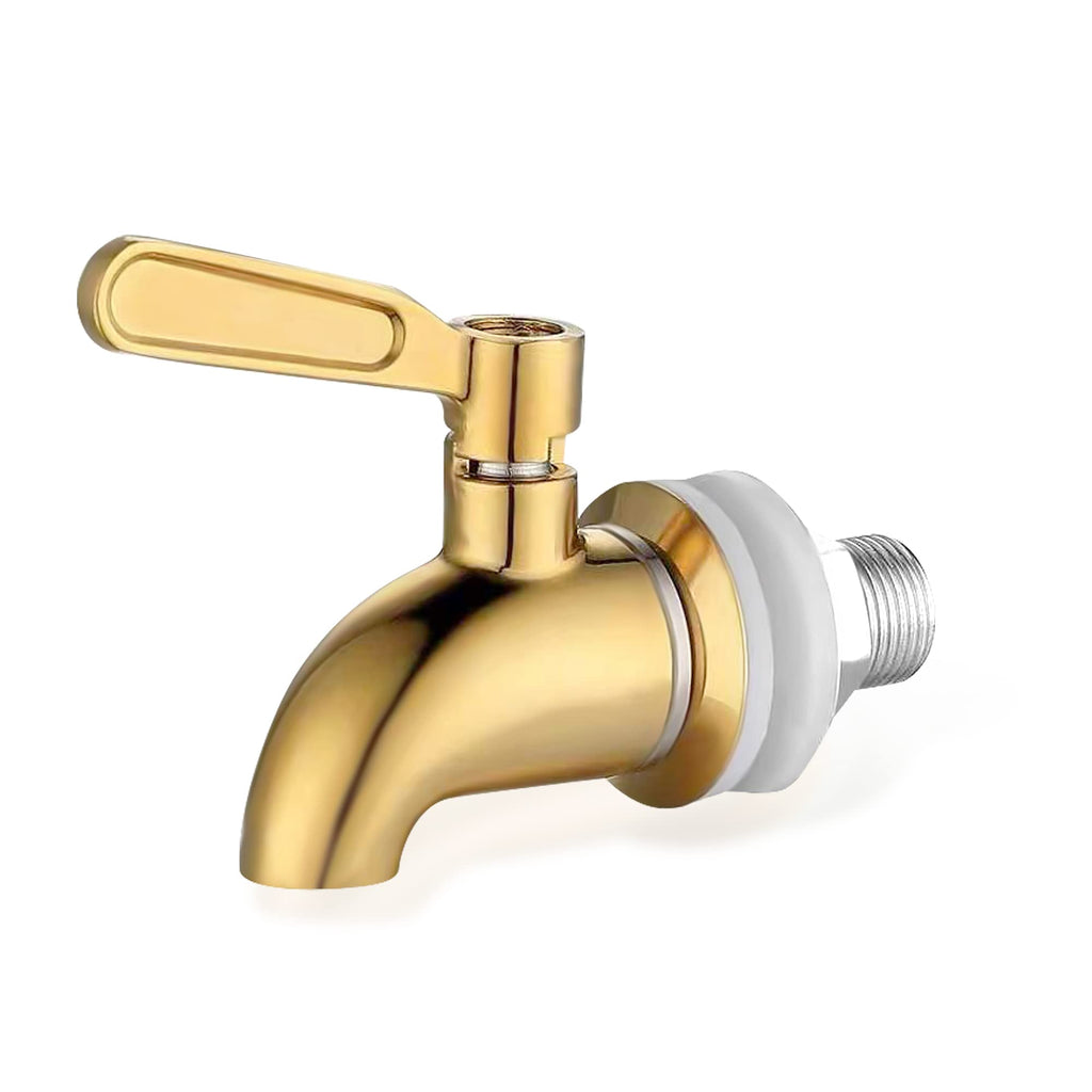 [Australia - AusPower] - TAEFAR 2 pcs Replacement Spigot, Stainless Steel Replacement Spigot for Drink Dispenser, Water Dispenser Faucet, Gold 
