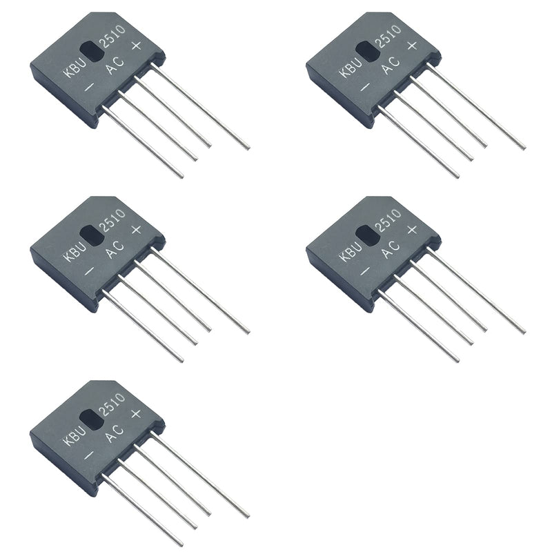 [Australia - AusPower] - Bridgold 5pcs KBU2510 2510 Bridge Rectifier Diode 25A 1000V Silicon Bridge Rectifiers?4Pins. 