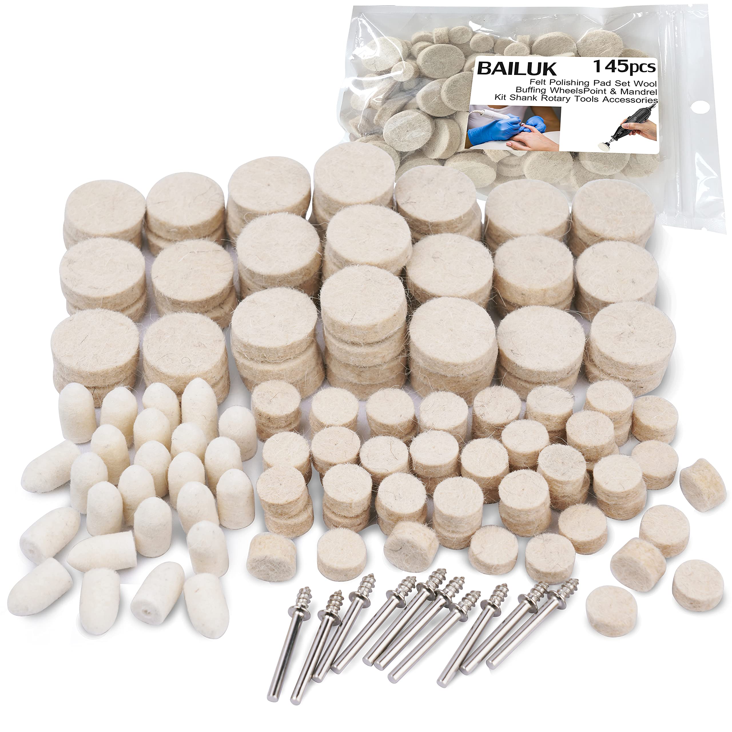 50PCS Felt Bobs Dremel Polishing Kit