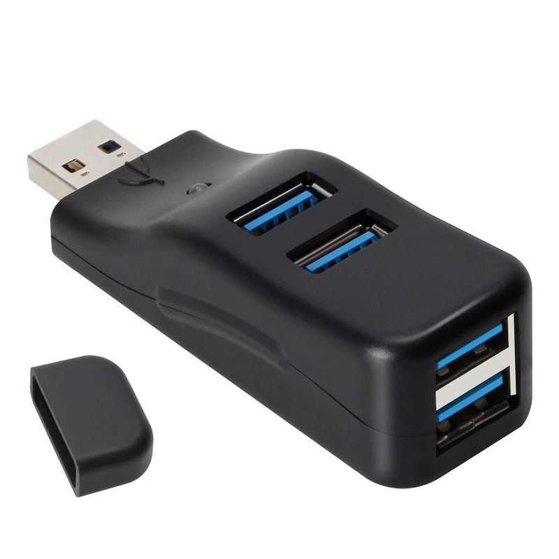 [Australia - AusPower] - VCOM 4-Port USB 3.0 Data Hub for Laptop, Portable Mini USB A Splitter High Speed for Desktop Computer, Surface Pro, USB Sticks, Flash Drive, Mobile HDD, Headset, Keyboard, Mouse 