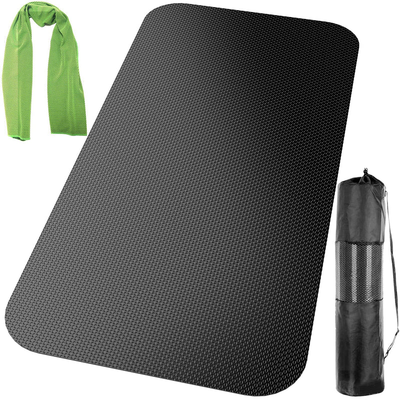 [Australia - AusPower] - Exercise Equipment Mat - Treadmill Mat, Exercise Bike Mat, Fitness Mat, Elliptical Mat, Jump Rope Mat, Yoga Mat, Gym Mat Use on Hardwood Floors and Carpet Protection Small - 47.3" x 23.6" 