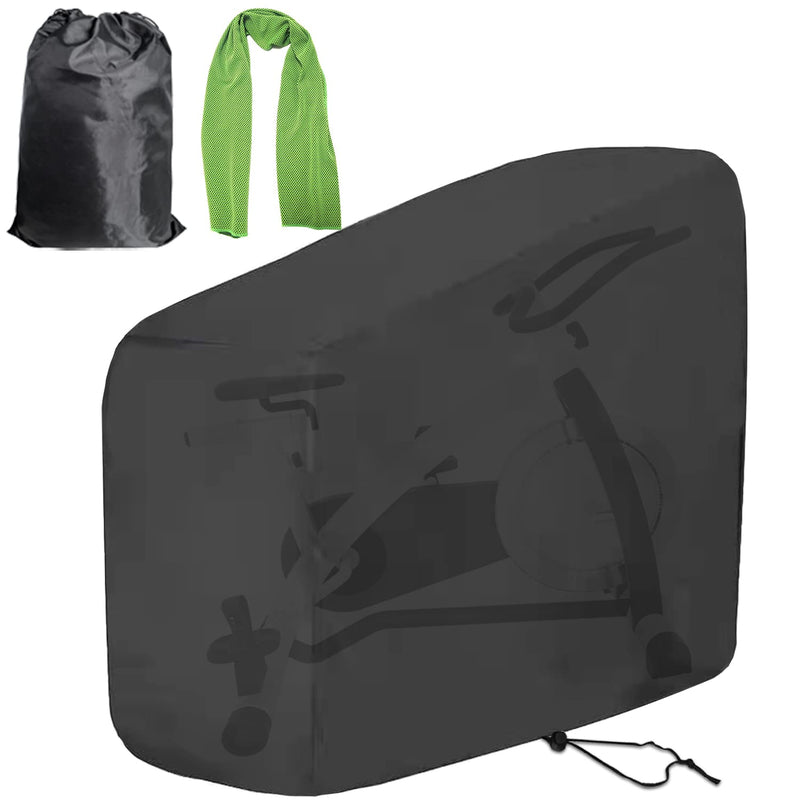 [Australia - AusPower] - Exercise Bike Cover,spin bike cover, Upright Indoor Cycling Bike Stationary Cover Fitness Bikes Dustproof Waterproof Protective Cover Gym Workout Bike Training Bike Outdoor Cover and high quality Oxford waterproof Ideal for indoor and outdoor use 