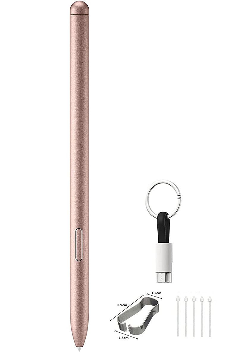 [Australia - AusPower] - Galaxy Tab S7 Stylus Pen,Stylus Touch S Pen (Without Bluetooth) Replacement for Samsung Galaxy Tab S7 / S7+ Plus (EJ-PT870) with USB to Type-c Cable+Tips/Nibs (Bronze) Bronze 