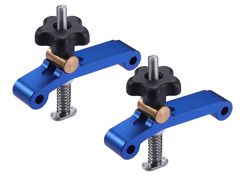 [Australia - AusPower] - T-Track Hold Down Clamp Kit, 2pcs CNC Router Clamps for Woodworking and Metalworking - High Strength Aluminum Alloy 6063 - 4.4"Lx1.2"Wx4.7"H - ACEgoes 