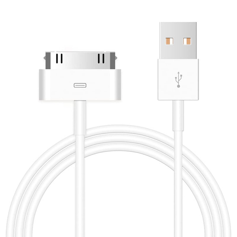 [Australia - AusPower] - Powxer 2-Pack 30-Pin Charger Cable Compatible for Old iPhone 4 4S 3G 3GS, iPad 1 2 3, iPod Touch, iPod Nano USB Fast Charge & Sync Charging Cord 