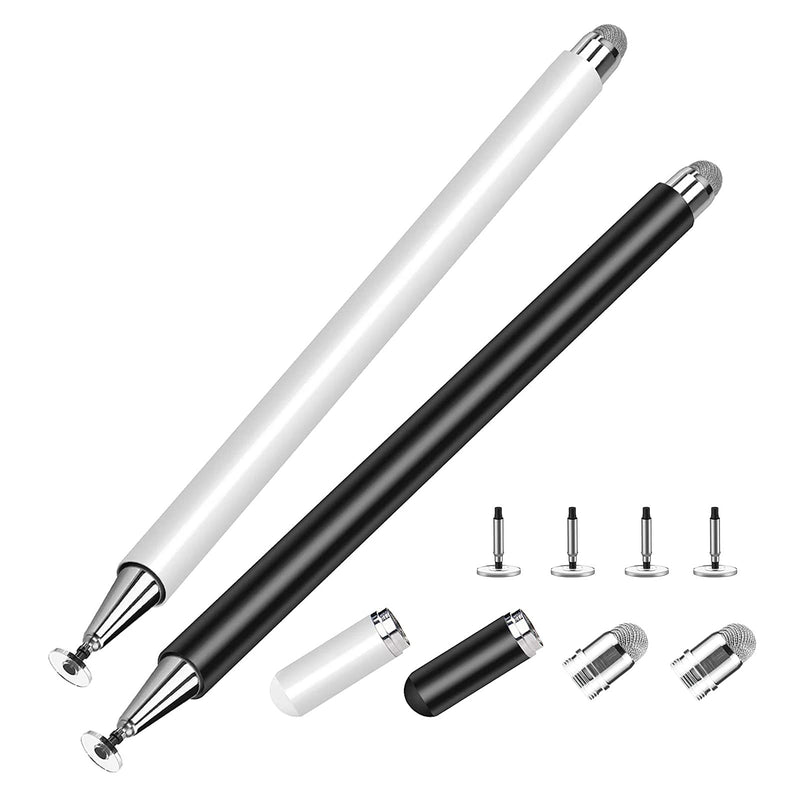 [Australia - AusPower] - Stylus Pens for Touch Screens Stylus Pen for iPad Digital Pen for iPhone Pencil Universal Stylus 2 in 1 Magnetic Disc Styli Pencils for Ipad pro/Mini/Air/Android/for Samsung/Microsoft(2pcs/Pack) 