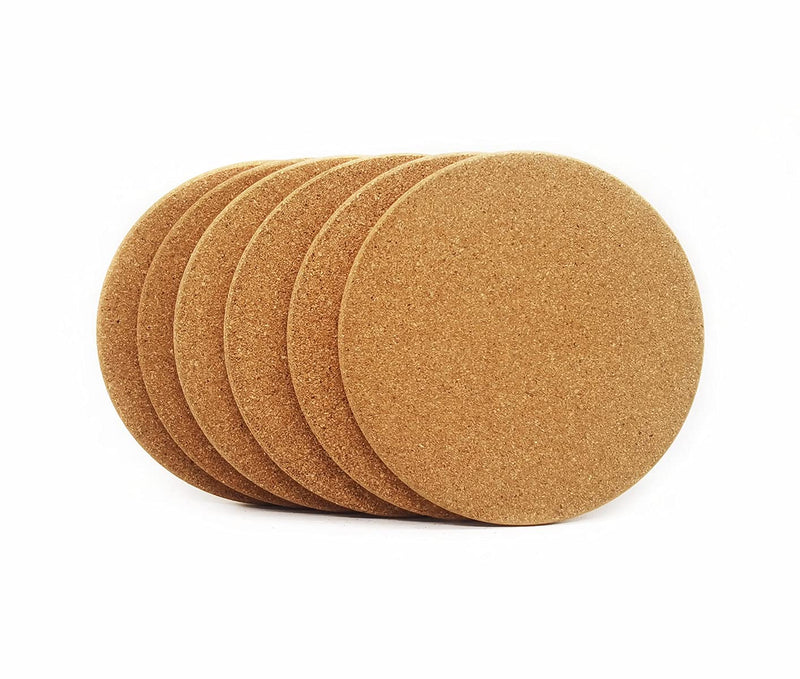 [Australia - AusPower] - Fannuoncc 7.5" Cork Trivet for Kitchen Hot Plate Coaster Pads , High Heat Pot , Heat Food Rack , Natural Plants Heat Resistant Cork Placemat (6 Pack) 