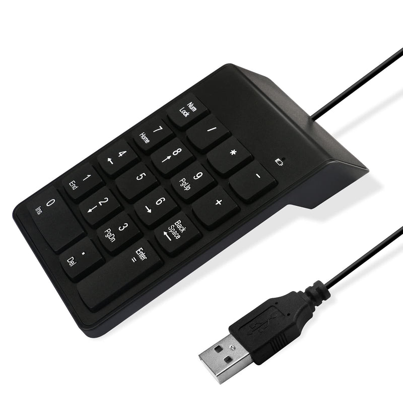 [Australia - AusPower] - Numeric Keypad for Laptop,18 Key USB Keypad, Numerical Keypad Wired Portable Ultra Slim Mini Numpad External Numbers Keyboard Pad teclado numerico for Laptop PC Computer Desktop Surface pro Notebook 