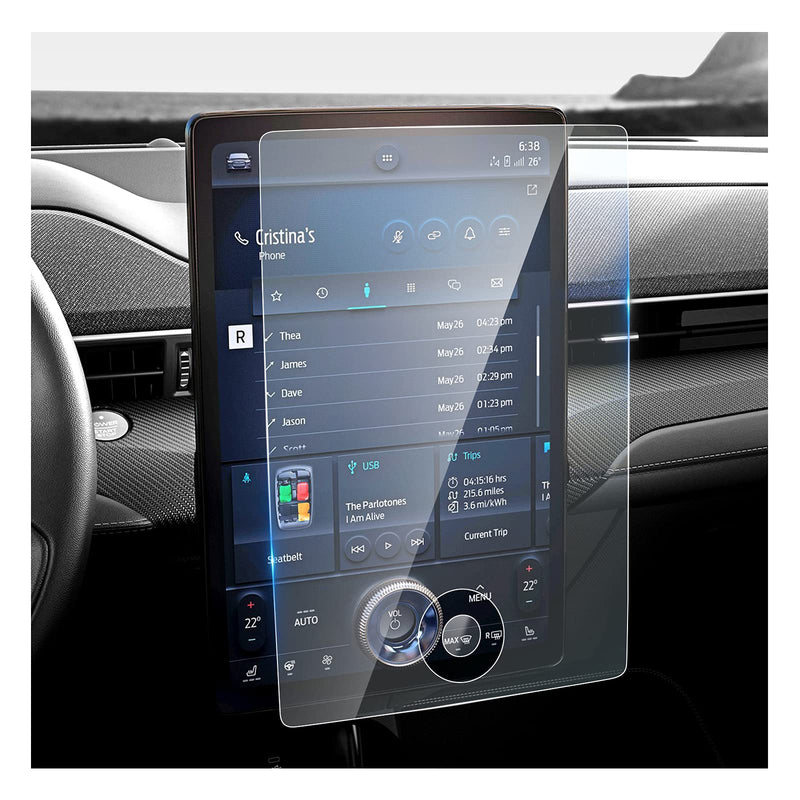 [Australia - AusPower] - LFOTPP Glass Screen Protector for 2021+ F*ord M*ustang Mach-E Sync 4 Tempered Glass Navigation 9H Hardness Car Infotainment Stereo Display Center Touchscreen Protective Film (15.5-Inch Touchscreen) 15.5-Inch Touchscreen 