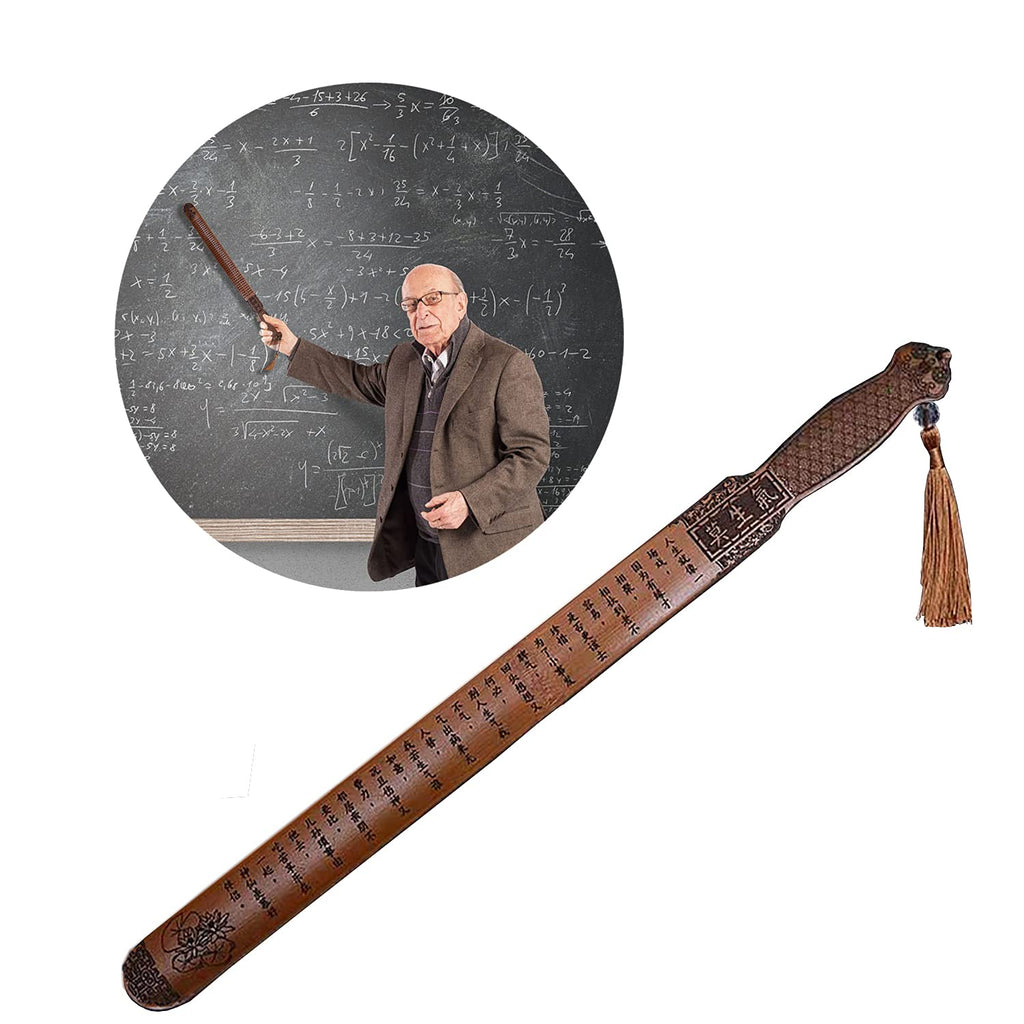 [Australia - AusPower] - Teachers Pointer for Classroom, Pointer Ferule Teaching Ruler Baton for Teacher with Bamboo Carved Don't be Angry On It Crafts Interesting Decorations and Gifts for Teacher's Day Abangdun (MSQ) Msq 