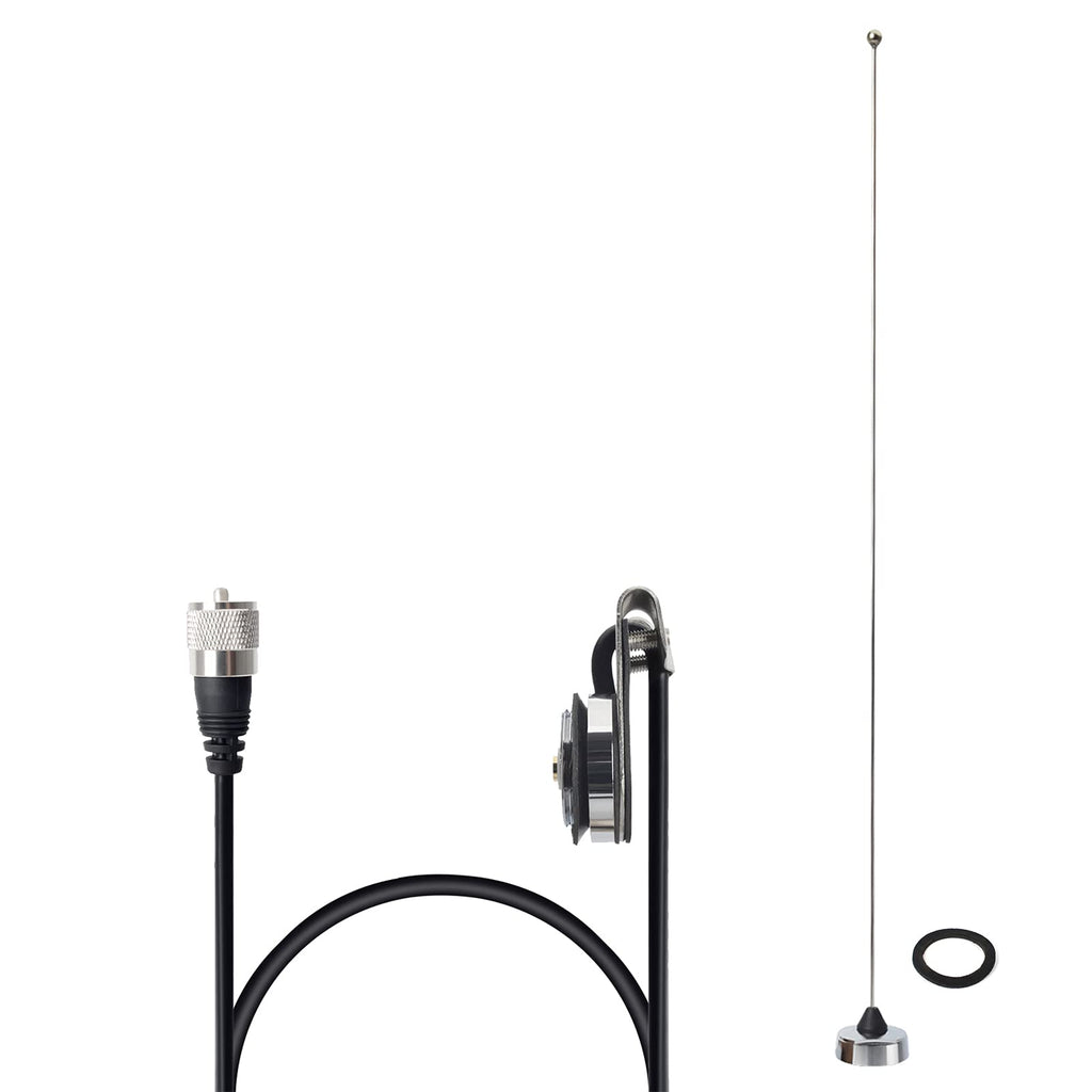 [Australia - AusPower] - UAYESOK VHF NMO Antenna 136-174MHz 2-Meter Mobile Radio Antenna with TCJ-N2 NMO Trunk Lip Antenna Mount 13ft/4M Coax Cable 