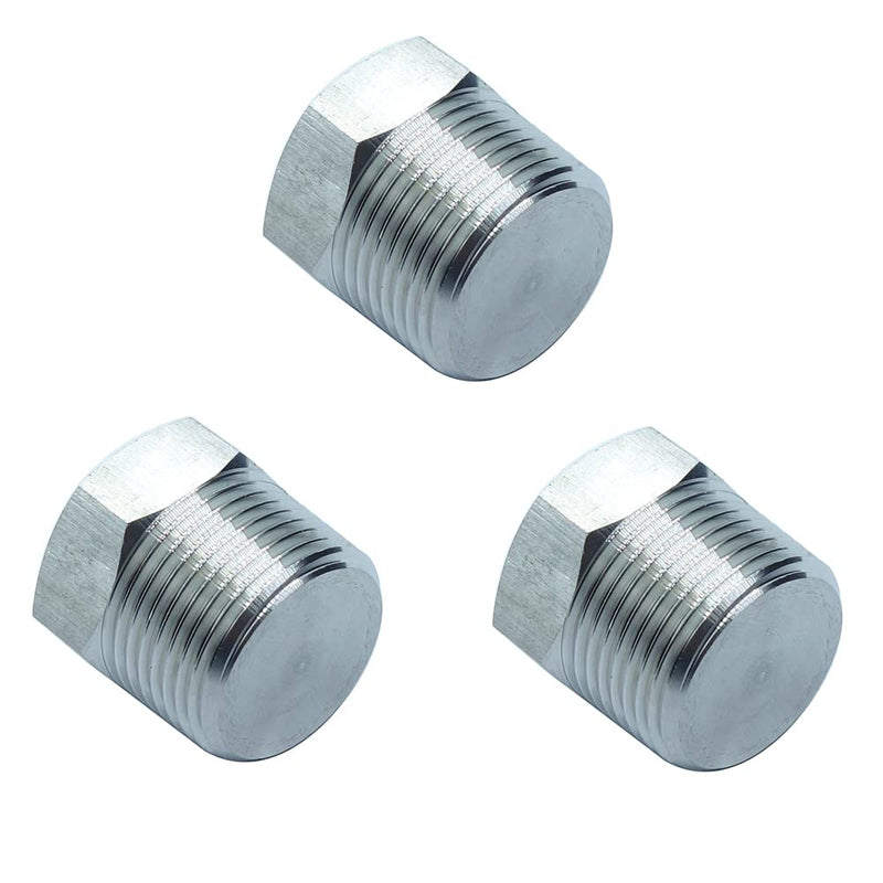 [Australia - AusPower] - HongBoW Hardware 3/4" NPT Male Stainless Steel 304 Outer Hex Thread Socket Pipe Plug Fitting (Thread O.D: 1.05") SS Outer Hex 3/4 NPT 