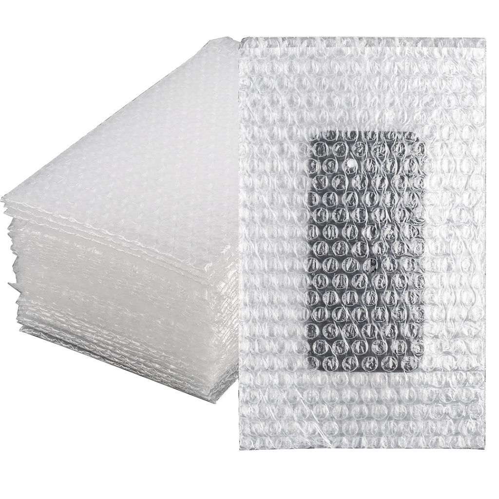 [Australia - AusPower] - 50 Pcs Clear Bubble Out Bags, 6x10'' Protective Thickening Shockproof Foam Bags Bubble Pouch Double Walled Cushioning Bags for Shipping, Storage，Moving and Packing Cushioning Supplies 50Pack-6X10'' 