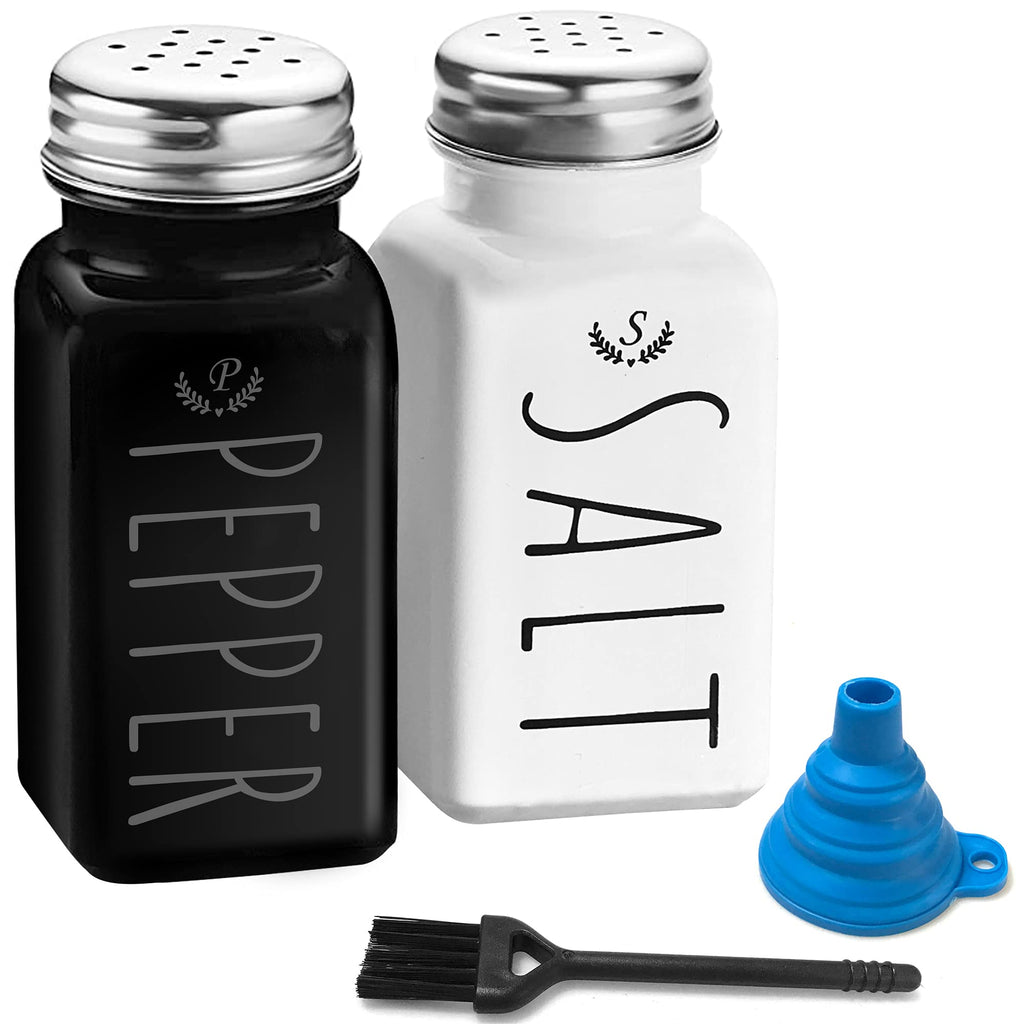 [Australia - AusPower] - Spice Shakers Farmhouse Salt and Pepper Shakers Set for Kitchen Thanksgiving Christmas Day Wedding Registry Items, Table Decorations, H-7 