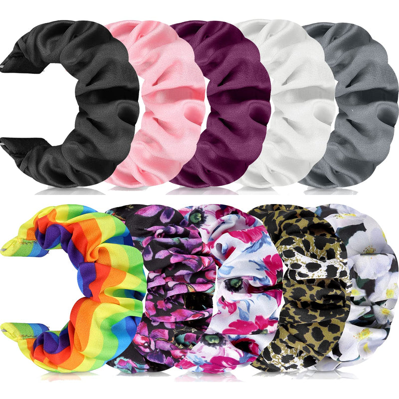 [Australia - AusPower] - Shuyo 10 Pack Scrunchies Elastic Replacement Band,Compatible with Samsung Galaxy Watch 4 Classic 42mm 46mm/Galaxy Watch 3 41mm/Galaxy Watch 42mm,20mm Retractable Solo Wristband for Women Men 20mm L 