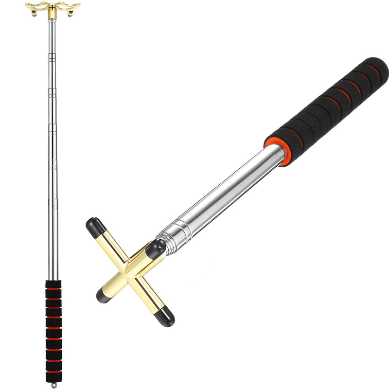 [Australia - AusPower] - Skylety Retractable Billiards Cue Stick Bridge with Removable Brass Bridge Head, Billiards Pool Cue Accessory for Pool Table 