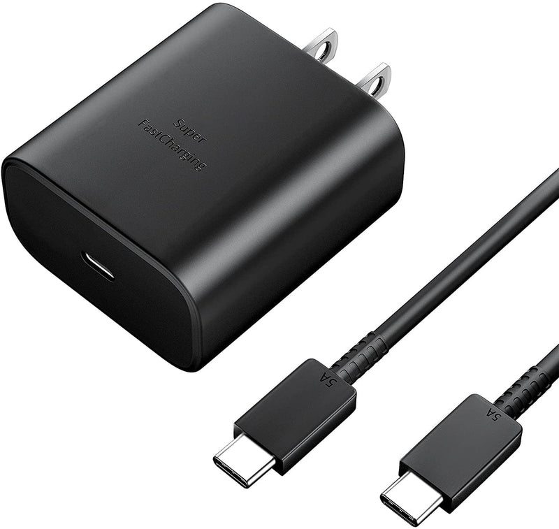[Australia - AusPower] - Super Fast Type C Charger,Samsung 45W USB-C Wall Charger for Samsung Galaxy S22 S21 S20 Ultra Plus Note 10+,Google Pixel,Note 20,PPS Charger Adapter Block with 5ft C Charger Fast Charging Cable 
