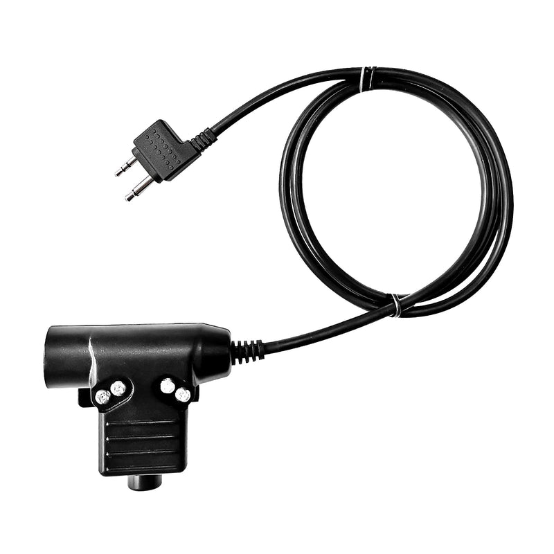 [Australia - AusPower] - RATAOK U94 PTT Headset Push to Talk Adapter Connecter Compatible with Midland Radio 2 Pin 