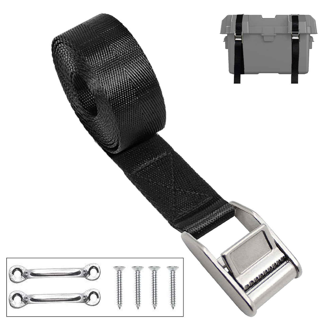 2PCS Lashing Straps Pressure Buckle Straps with Buckles Adjustable, Up to  600Lbs, Tie Down for Motorcycle, Cargo, Trucks, Trailer, Luggage