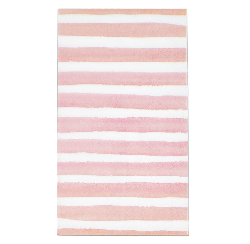 [Australia - AusPower] - 100 Pink & White Stripe Guest Napkins 3 Ply Disposable Paper Pack Striped Dinner Hand Napkin for Bathroom Powder Room Holiday Wedding Birthday Party Bridal & Baby Shower Decorative Towels Pink Stripe 