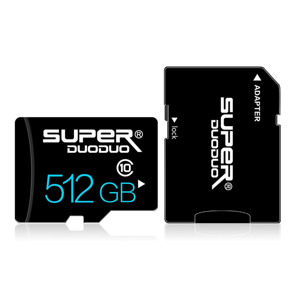 [Australia - AusPower] - Micro SD Card 512GB Class 10 SD Memory Card 512GB High Speed TF Memory Card with Adapter for Camera,Phone,Computer,Dash Came,Tachograph,Tablet,Drone XK01-512GB 
