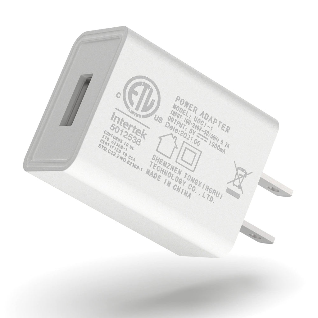 [Australia - AusPower] - elesories USB Wall Charger, 5V 1A Power Adapter Universal Travel Charger, Apply to elesories S2/S3/S5/S6/S7 Sound Machine-White 