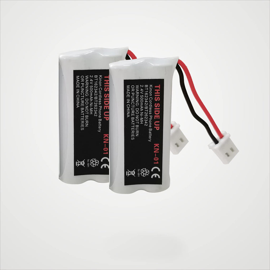[Australia - AusPower] - Kinon 2-Pack Cordless Phone Battery NiMH AAA 2.4V 500mAh Replace BT162342 BT262342 BT166342 BT266342 BT183342 BT283342 Compatible with VTech CS6124 CS6409 AT&T CL80100 CRL32302 EL52100 TL30100 
