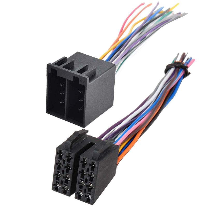 [Australia - AusPower] - RED WOLF 16 Pin Male & Female Radio ISO Wire Harness Adapter for Peterbilt Freightliner Semi Truck International Volvo Sterling Mack Kenworth Stereo Connector to JVC Pioneer Kenwood Sony Android 