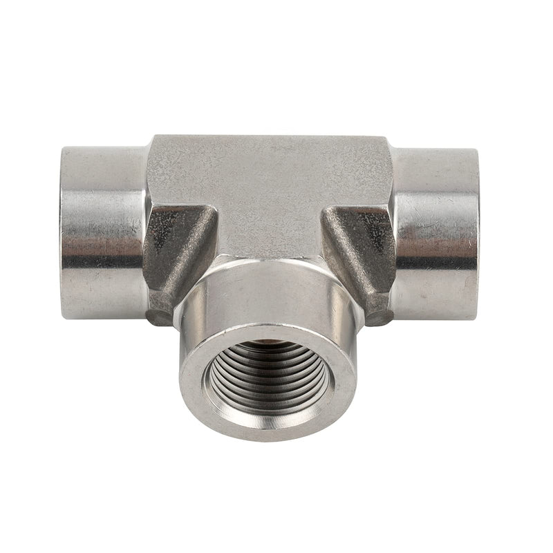 [Australia - AusPower] - Pysrych Stainless Steel 304 Forged Pipe Fitting Tee 1/2Inch NPT Female x 1/2Inch NPT Female x 1/2Inch NPT Female T-fitting 3 Ways Connector 2000psi, 1/2 Inch Fnpt x 1/2 Inch Fnpt x 1/2 Inch Fnpt SS304 1/2" Fnpt x 1/2" Fnpt x 1/2" Fnpt 