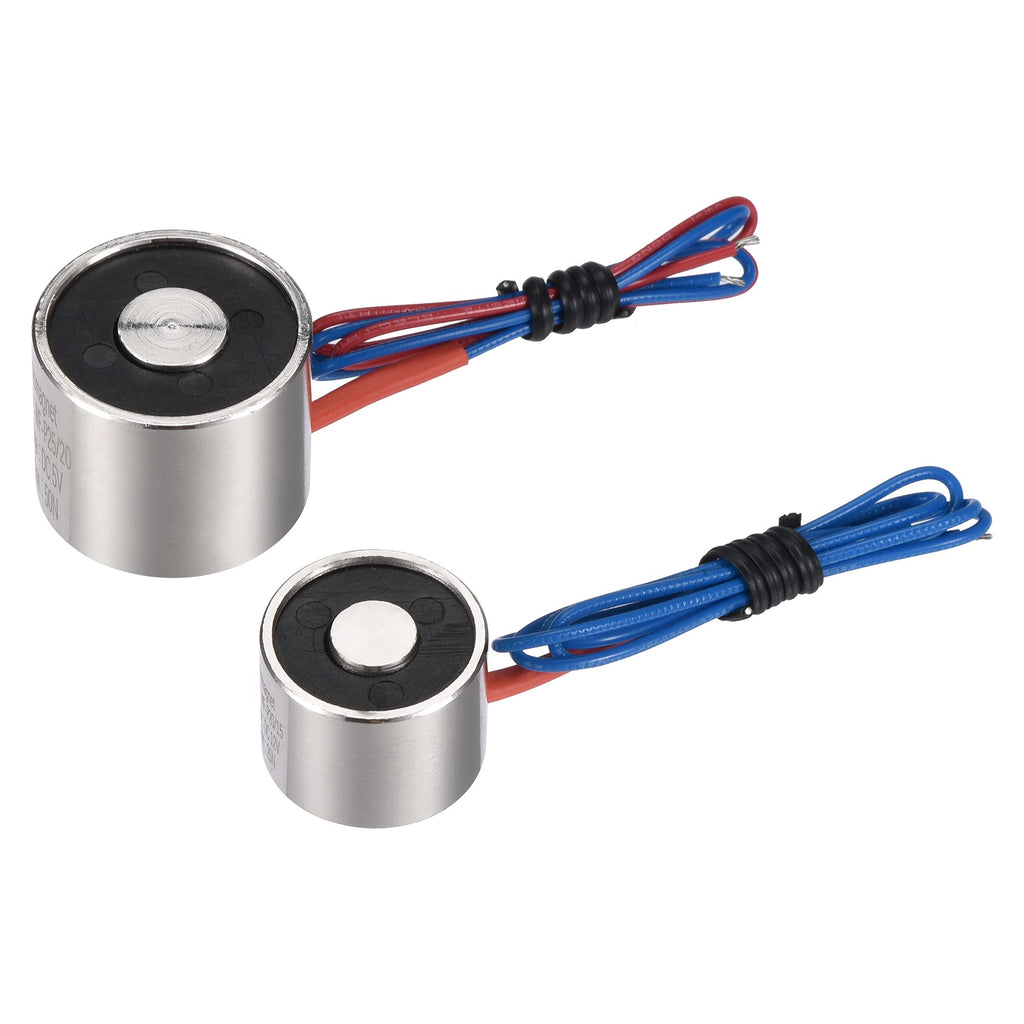 [Australia - AusPower] - MECCANIXITY DC 12V 25N DC 5V 50N Holding Electromagnet Sucking Disc Electric Lifting Magnet Solenoid 1 Set 