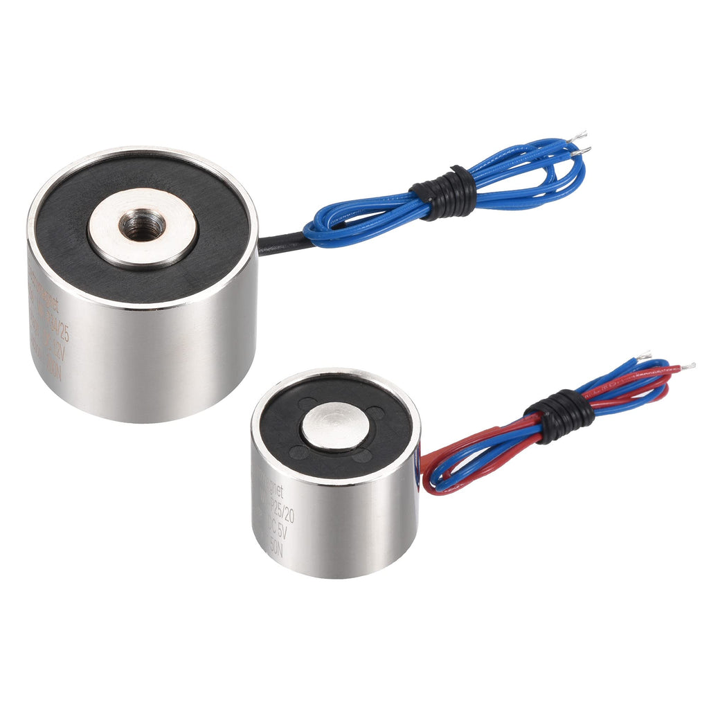 [Australia - AusPower] - MECCANIXITY DC 12V 200N DC 5V 50N Holding Electromagnet Sucking Disc Electric Lifting Magnet Solenoid 1 Set 