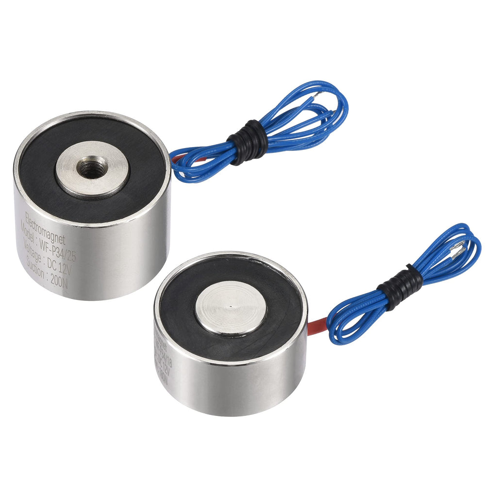 [Australia - AusPower] - MECCANIXITY DC 12V 180N 200N Holding Electromagnet Sucking Disc Electric Lifting Magnet Solenoid 1 Set 