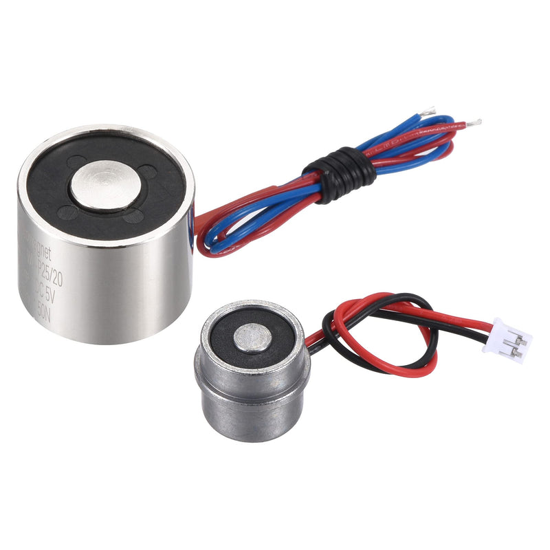 [Australia - AusPower] - MECCANIXITY DC4.8V-6.5V 15N 50N Holding Electromagnet Sucking Disc Electric Lifting Magnet Solenoid 1 Set 