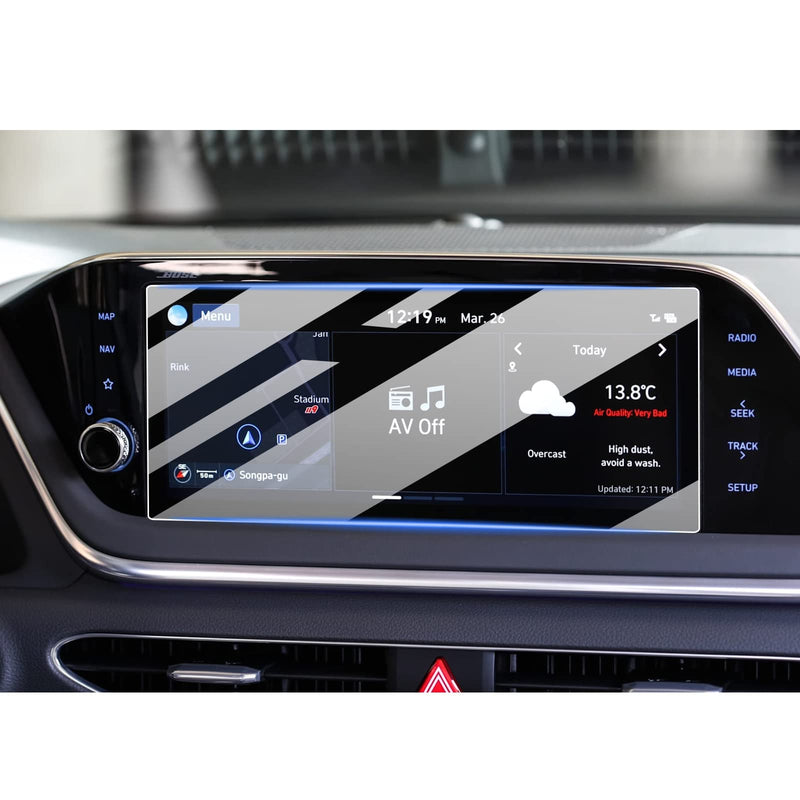 [Australia - AusPower] - Glass Screen Protector for 2020+ Hyundai Sonata DN8 Accessories Infotainment Display Screen Protector Foils Tempered Glass 9H Anti-Scratch Navigation Center Control Touchscreen Protective Film (10.25-Inch) 10.25-Inch 