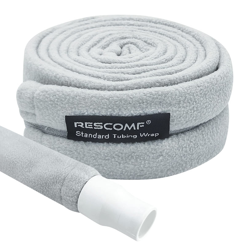 [Australia - AusPower] - CPAP Hose Cover with Zipper for Standard 6 Foot CPAP Tubing Reusable Comfort Fleece Tube Insulator Super Soft Washable Breathable Cover Gray 6 Feet 