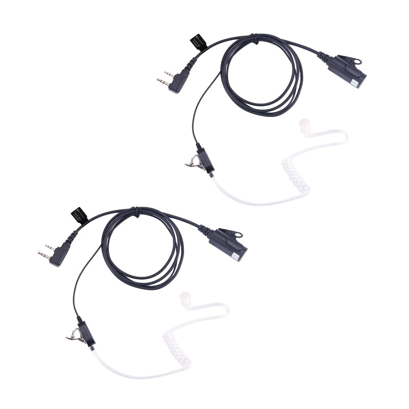 [Australia - AusPower] - KS K-STORM Surveillance Acoustic Tube Earpiece Headset with MIC Compatible with Kenwood Two Way Radio, 2 Pack 