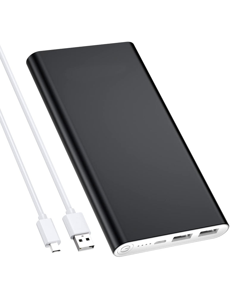 [Australia - AusPower] - Pilot 2GS Portable Charger,10000mAh Power Bank Dual 3.1A High-Speed Output Portable iPhone Charger Compatible with iPhone 12 11 X Samsung S20 and More - Black 