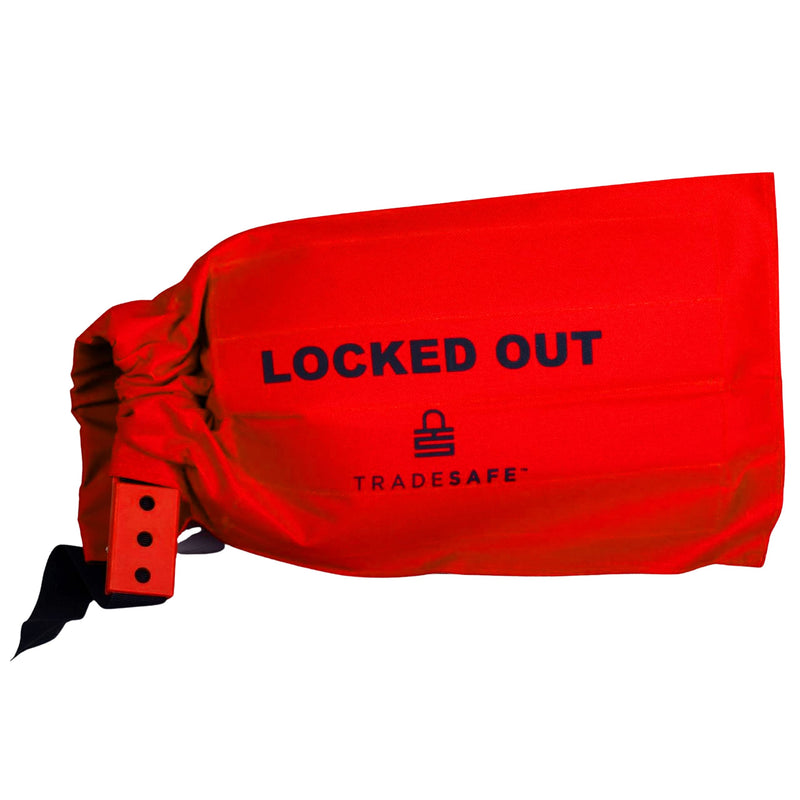 [Australia - AusPower] - TRADESAFE Lockout Tagout Cinch Bag, 17 1/4” x 10”, Industrial Lockout Bag for Controls and Switches, Tear-Resistant, Ideal for Use in Industrial Facilities 