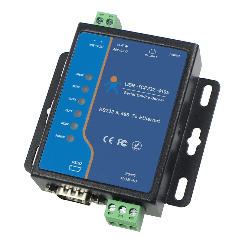 [Australia - AusPower] - PUSR Usr-Tcp232-410S Server RS232 / RS485 Serial to Ethernet Adapter TCP/IP Converter Supports DHCP / DNS 