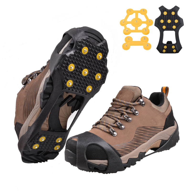 [Australia - AusPower] - Crampons Ice Cleats Snow Traction Cleats for Walking on Snow and Ice Winter Ice Snow Grips 11 Studs Anti-Slip Traction Cleats for Shoes and Boots Medium 