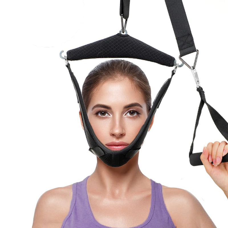 [Australia - AusPower] - Cervical Neck Traction Hammock Device, Over Door Spine Exerciser Support Brace Posture Corrector for Relief Head Shoulder Pain 