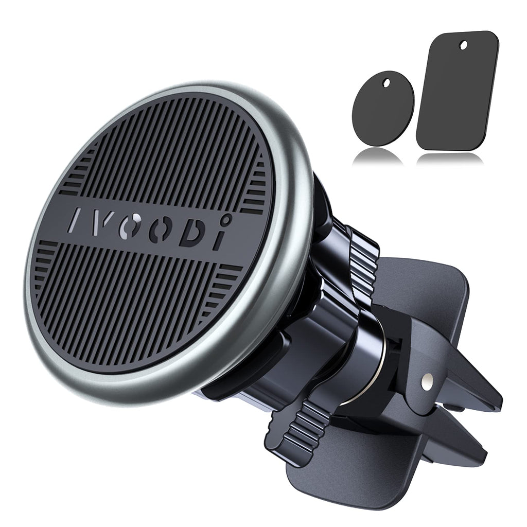 [Australia - AusPower] - IVOODi Magnetic Phone Holder for Car, Strong Magnetic Phone Car Mount, 360° Rotation Magnet Air Vent Cell Phone Holder Mount, Compatible with iPhone, Samsung & All Phones Vent2 