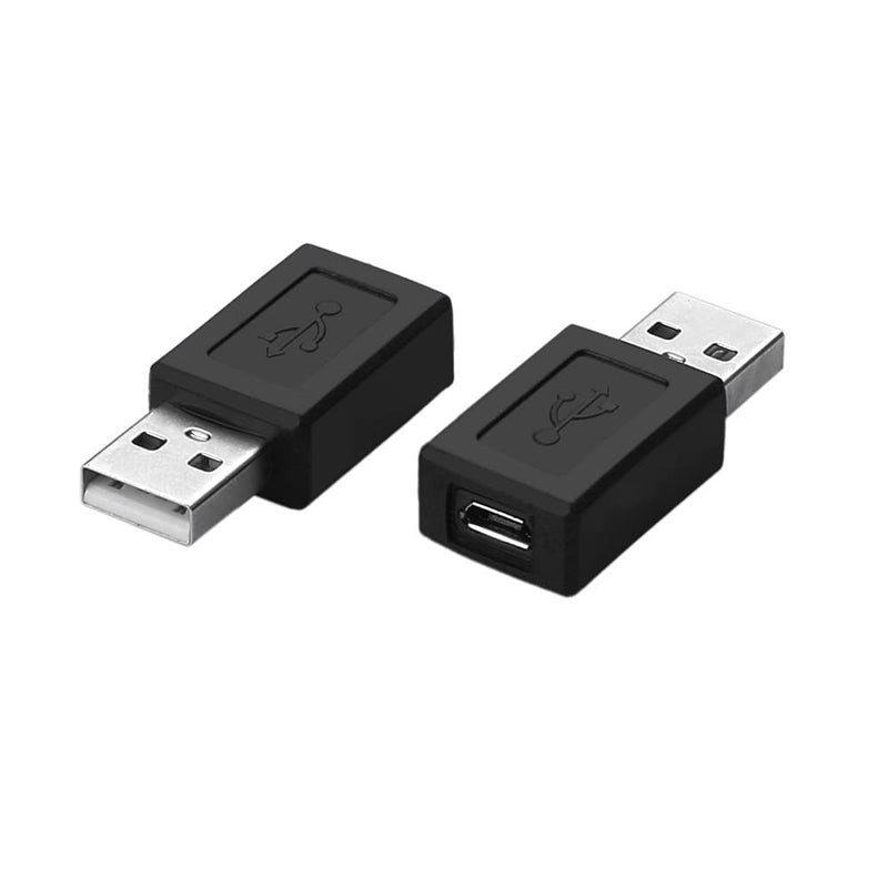 [Australia - AusPower] - XIAOSHI 2-Pack USB 2.0 A Male to Micro USB Female Converter Adapter 