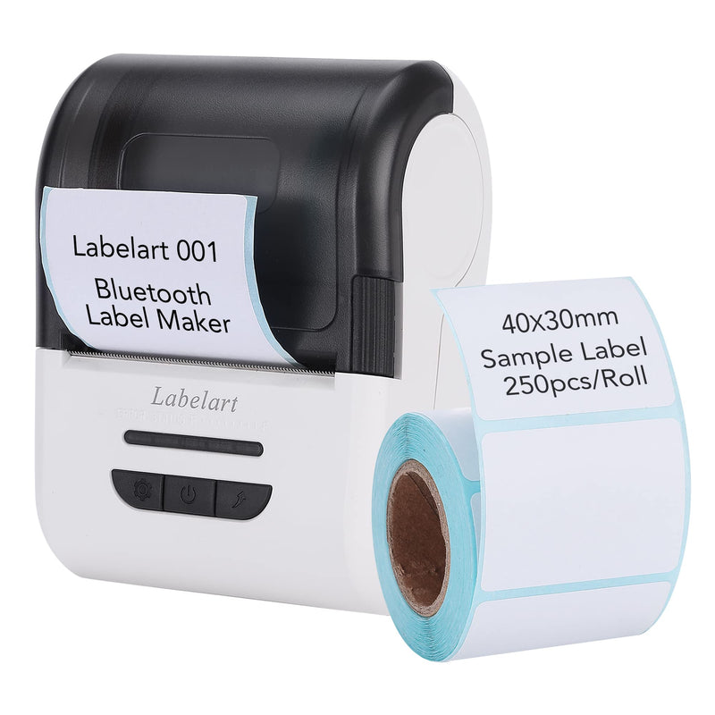 [Australia - AusPower] - Label Maker Bluetooth Wireless for Mobile Andriod iOS System Portable Thermal Lable Printer Small 2inch with 1 Pack 40x30mm 200 Labels Labelart 001 