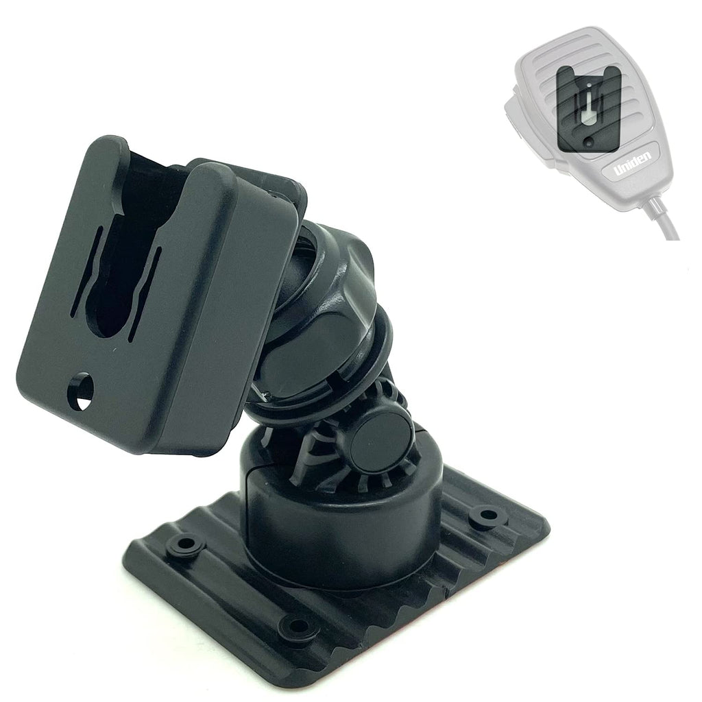 [Australia - AusPower] - LycoGear Multi Angle Adhesive Dashboard and Console Holder Mount for All Ham CB Radio Microphone Mic Hanger with Adhesive Back, Pre Drill Holes & Single T Tab Connection, MT-D9+KLP-X2 