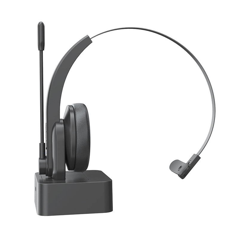 [Australia - AusPower] - iayokocc Bluetooth Headset 5.0 with Noise Cancelling Mic Wireless Headset 30-60Hrs Talktime Bluetooth Phone Headset for Truck Driver, Desk Phones and PC’s (Black) Black 